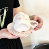 Sweet Ceramic Mugs 250ml Tea Milk Cups Hand Drawn Love Heart Cup  Kitchen