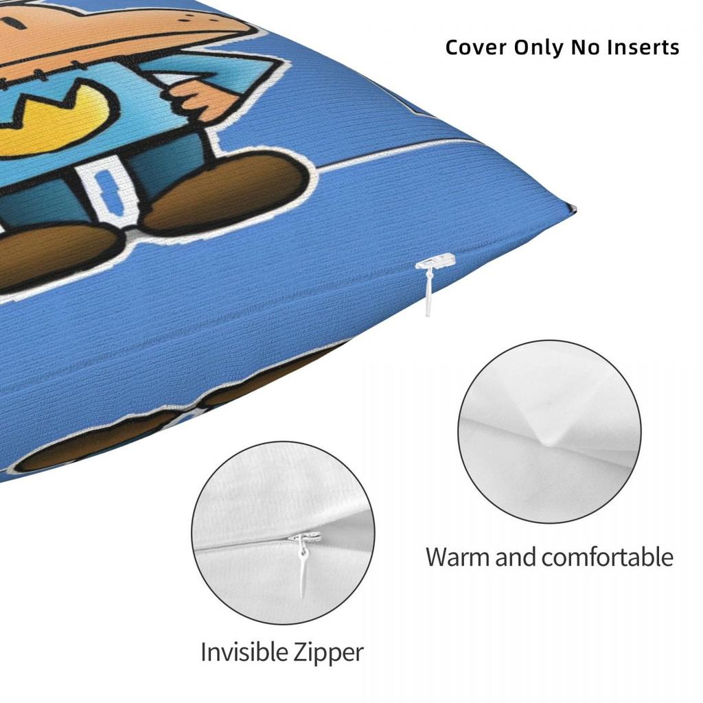 Home Decor Dog Man Pillowcases Accessories Pillow Cover Zippered Multi Size