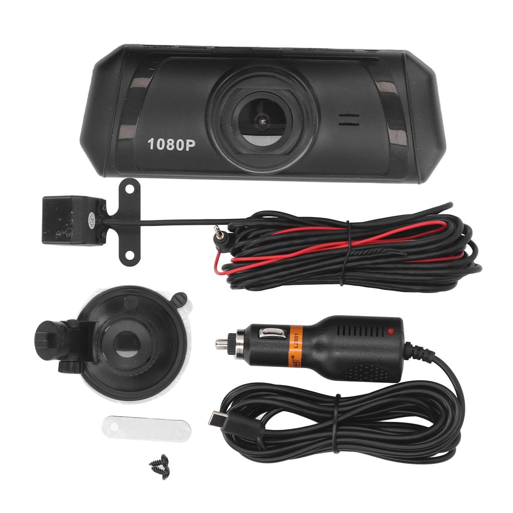 Dash Cam 1080P HD Ultra Wide Angle Dual Lens WiFi Motion Detection Parking Mode Car Driving