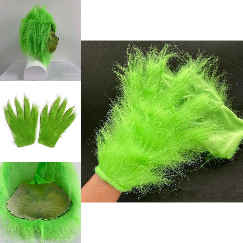 Weihnachts-Grinch-Handschuhe in Erwachsenengröße Festliche Feiertags-Party Cosplay-Requisiten