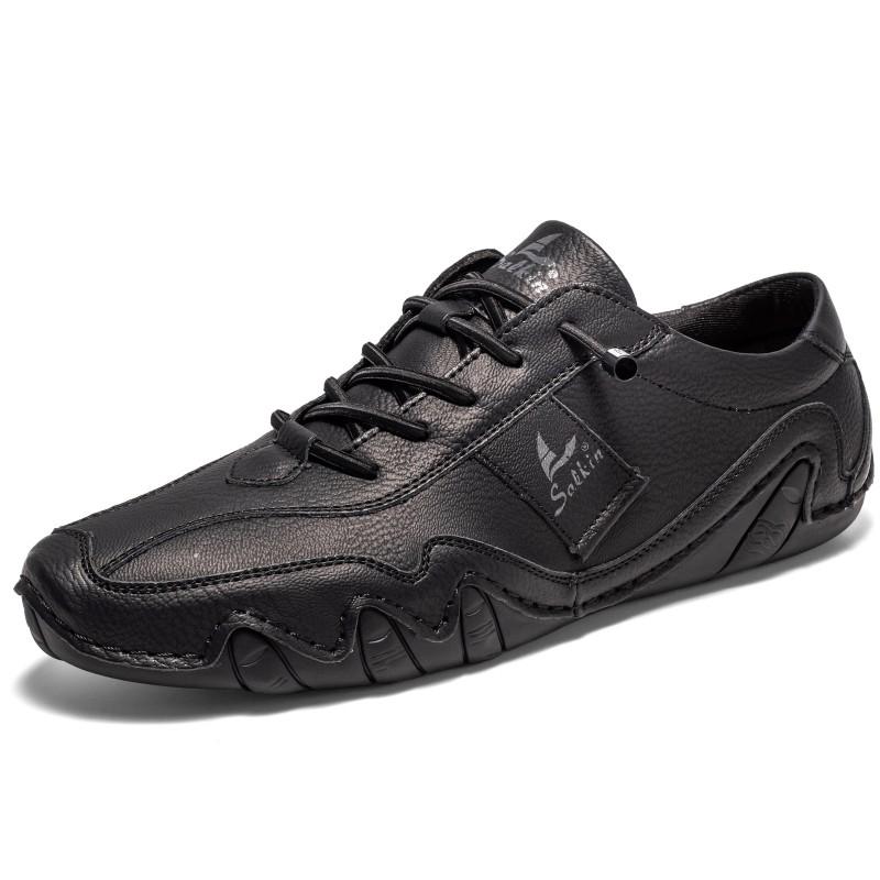 Hoge Heren Casual Schoenen Ronde Neus Platte Zool Instappers Comfortabel Lopen Dagelijks Gebruik