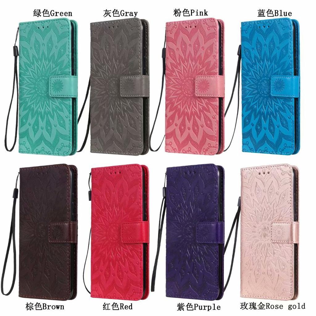 Suitable for Samsung A21S Mobile Phone Leather Case A11 Sunflower Leather Case A41 Printed Wallet Insert Card Protective Case