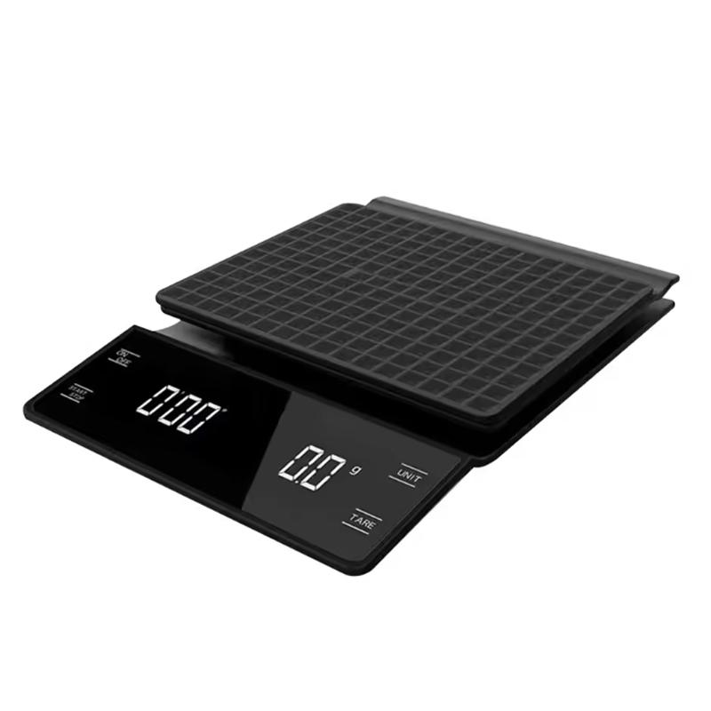 

3 кг/0,1 г Высокоточные весы для кофе, весы для кофе. ЖК-дисплей с подсветкой, кухонные принадлежности, таймер