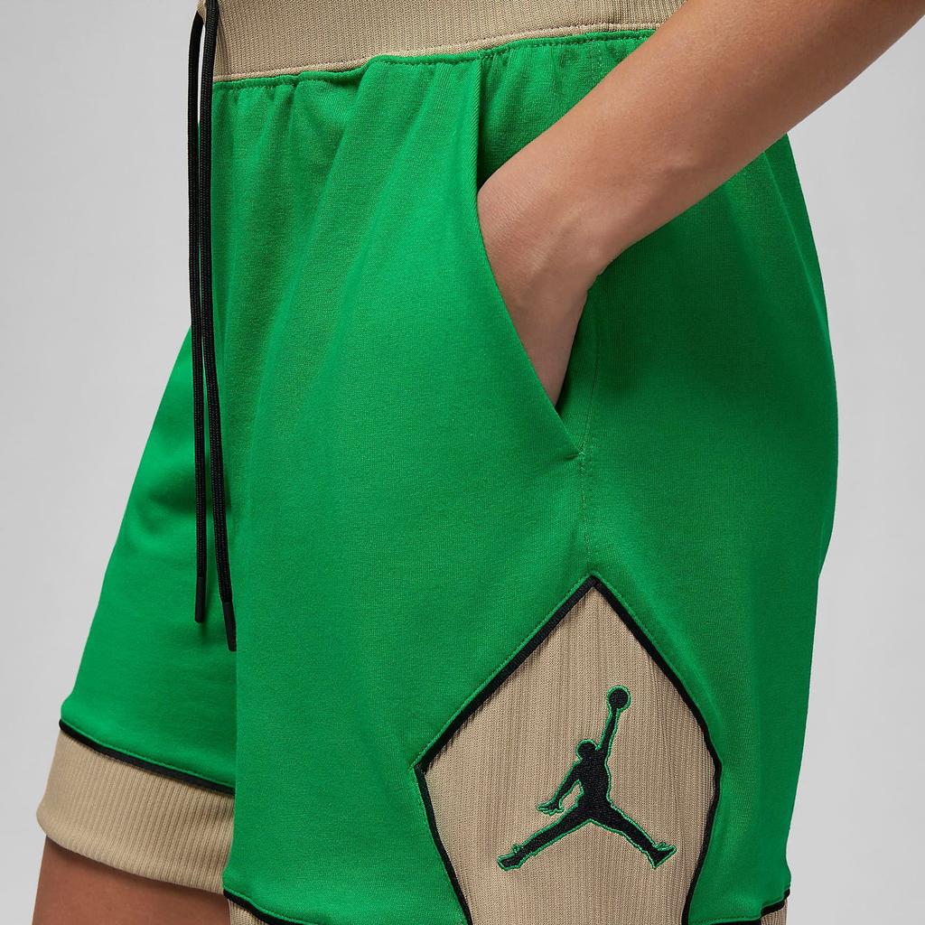 Jordan Color Block Logo High Waist Drawstring Pocket Shorts Women Shorts Green DZ3352-310