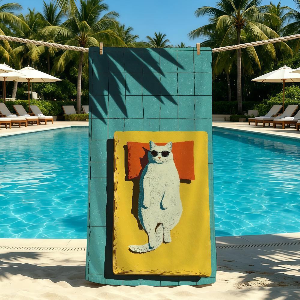 Towel Cartoon For Outdoor Camping Beach Towel Animal Super Absorbent Quick-Drying Summer Cute Towel