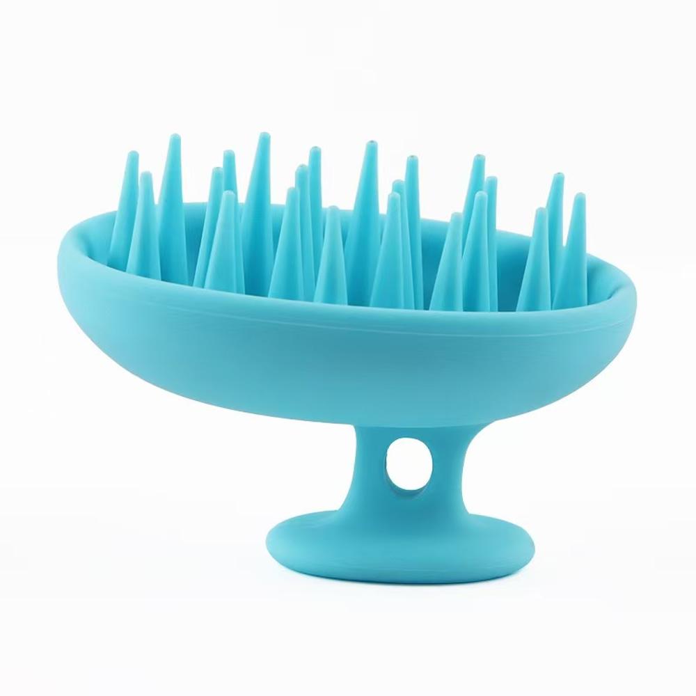 Hot Sale Custom Waterproof Silicone Shampoo Scrub Brush Exfoliator Comb Hair Growth Scalp Massager