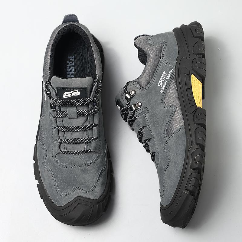 

Осенне-зимняя мужская обувь для отдыха, дышащая, для путешествий, с низким верхом, для походов, нескользящая, износостойкая, для альпинизма на открытом воздухе 46 серый