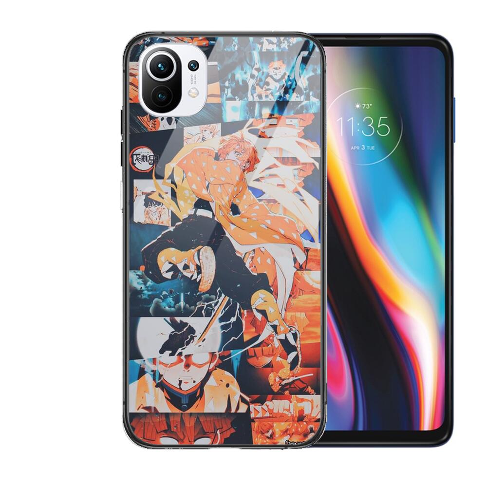Kamado Nezuko Kimetsu No Yaiba Demon Slayer TPU Soft Tempered Glass Phone Shell Case For Xiaomi Redmi 11 Lite Pro Ultra 10T 10 9