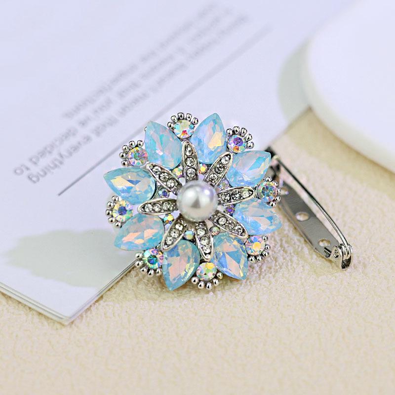 2025 Красочная пряжка для шарфа со стразами: Корейская Мода Брошь-Булавка для Шарфов, Шалей и Костюмов