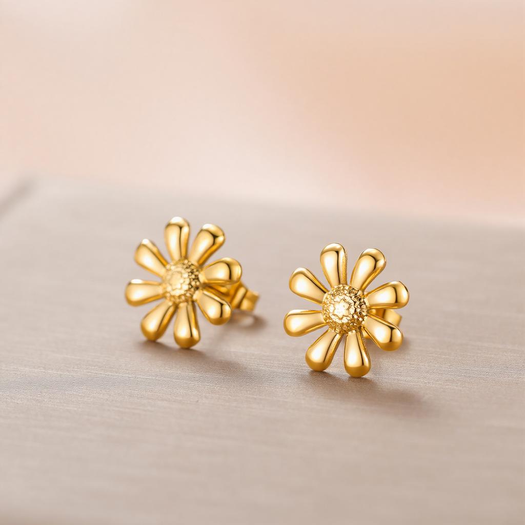Stainless Steel Mini Flower Piercing Earrings for Women Jewelry 2026 Trend Stud Earrings Birthday Mother's Day Gift Wholesale