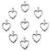Vintage Silver Heart Pendant with 'Love' Letters - Creative Handmade Jewelry Accessory