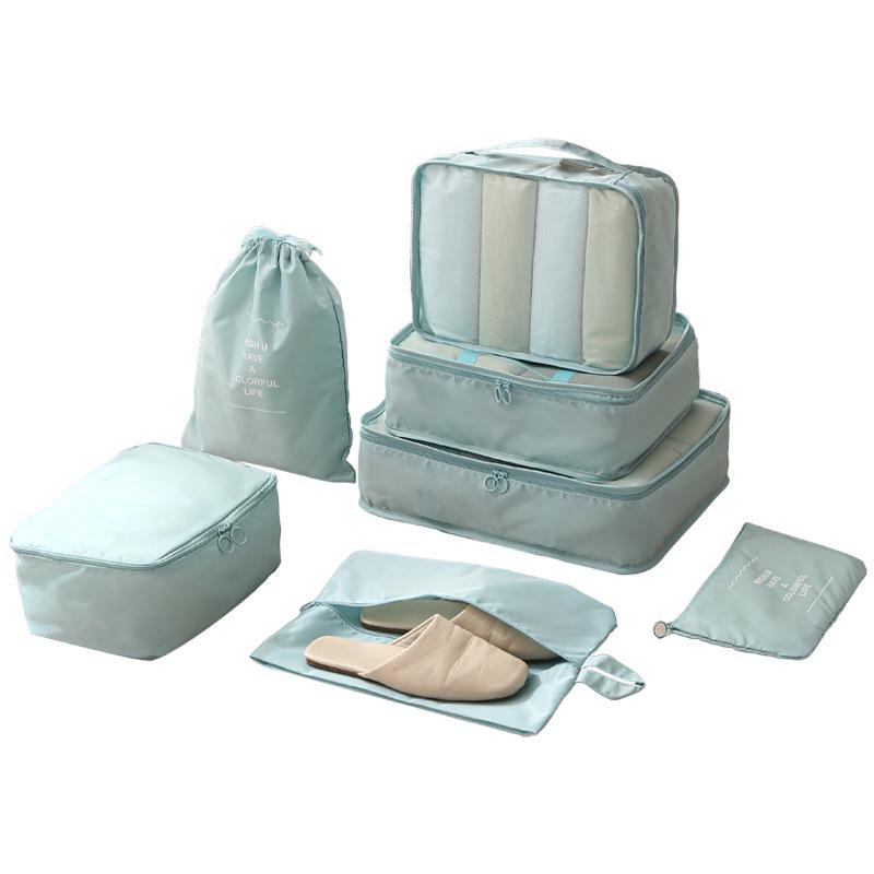 7-Piece Travel Organizer Set for Toiletries, Cosmetics, Clothes, Shoes, and Luggage