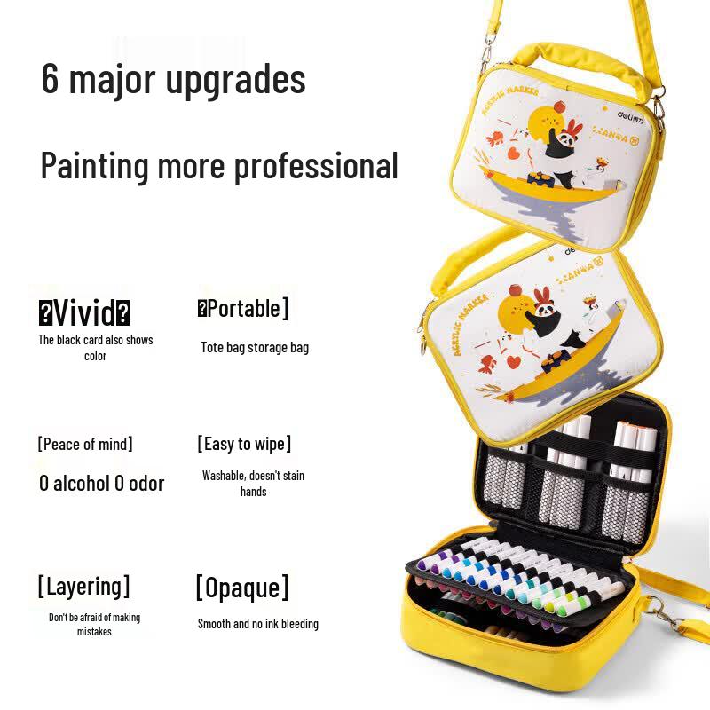 Deli 24-Color Acrylic Marker Pen Set