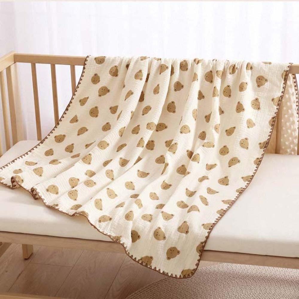 Soft Baby Bean Blanket Bear Printed Nap Sleeping Rug Cover Blanket for Infant  Bedroom