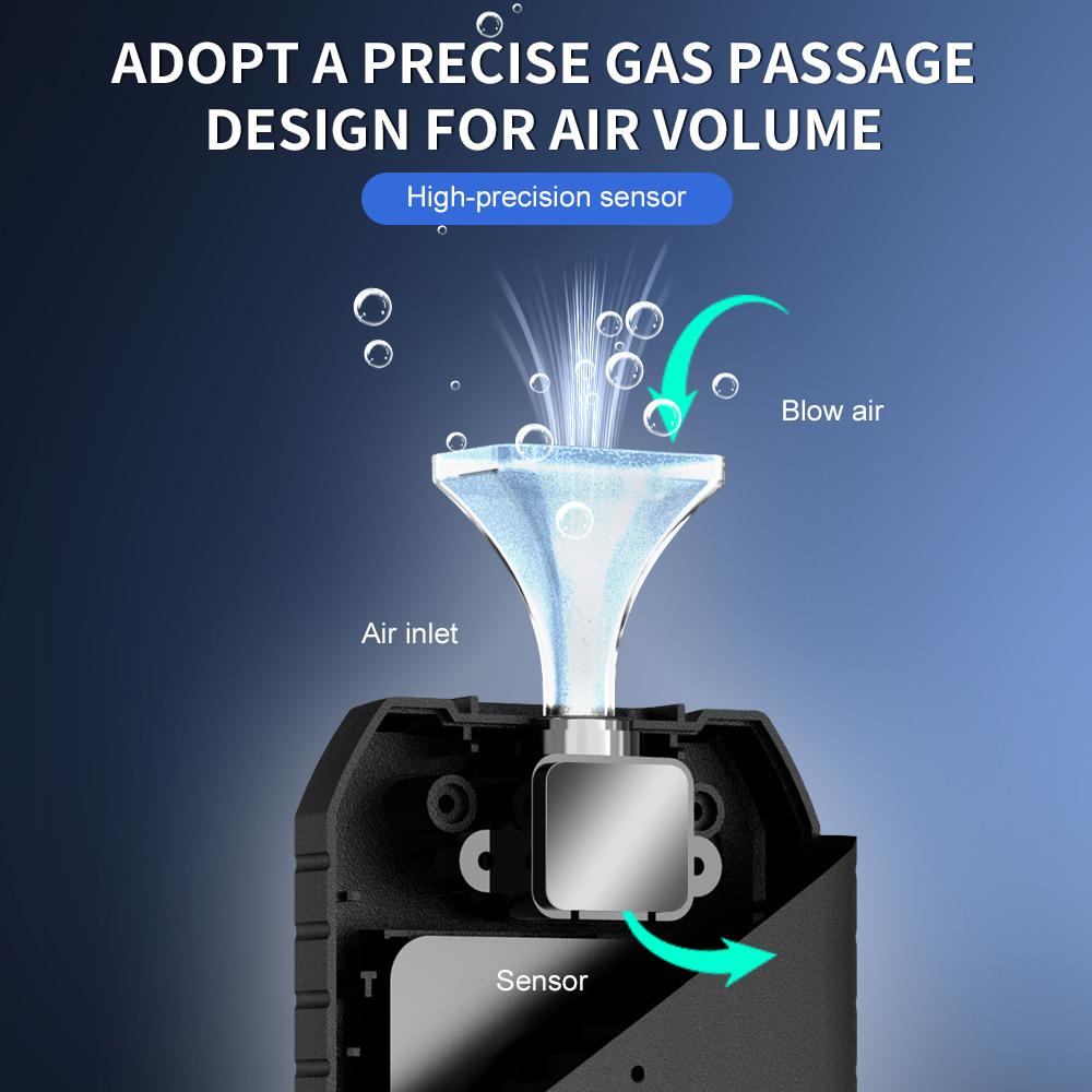 Portable Alcohol Tester with Voice Broadcast LCD Display Breath Alcohol Analyzer Breathalyzer Drunk Driving Checker for Personal