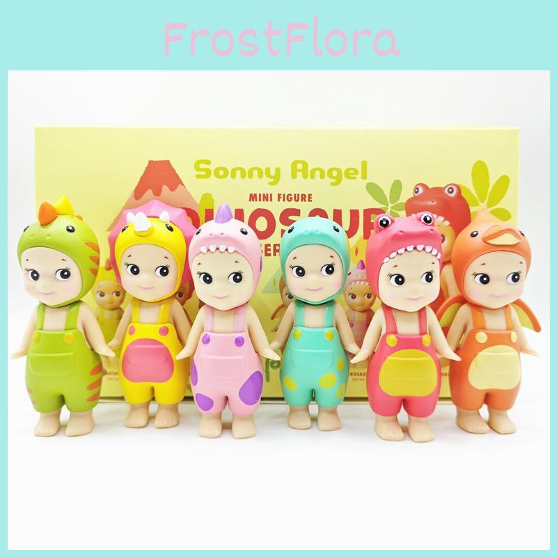 Cute Pvc Angel Dinosaur Figurines Blind Box Featuring Triceratops And T-rex Designs