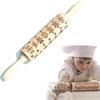 Patterned Rolling Pin Pastry Roller Engraved Wooden Cookie Stamps Versatile Kitchen Decor Tools Clay Roller For Pastries Fudge