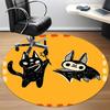 1pc Halloween Cats Office Round Area Rug, Indoor Mat Suitable For Office, Under Office Chairs Bedroom Living Room Home Decor176
