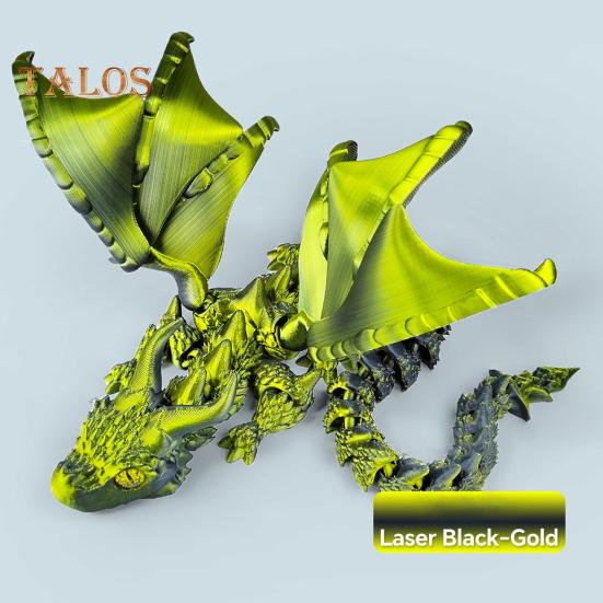 3D Baskılı Ejderha Süsü Kanatlı Eklemli Ejderha Esnek Ejderha Masa Evcil Hayvan Stres Giderici Oyuncak Yetişkinler Ev Ofis Dekoru