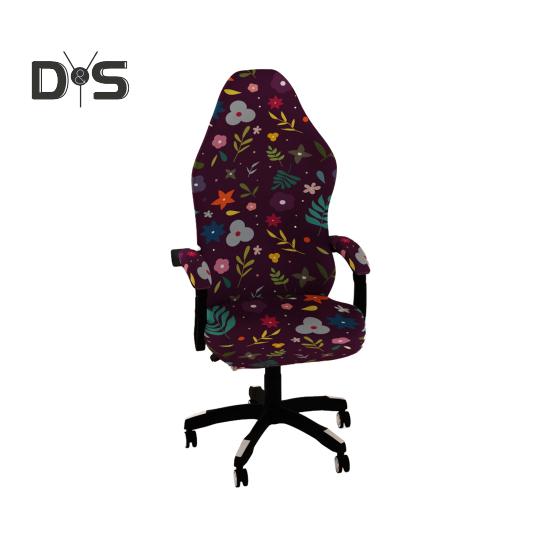 Gaming Chair Cover Dustproof Zipper Closure Printing Non-slip Highly Elastic Fabric Elastic Buttom Anti-slip Chair Dustproof Protective Sleeves for