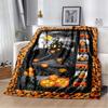 Halloween Terrifying Pumpkin Surprise Soft Blanket Home Room Sofa Bed Warm Travel Picnic Leisure Office Oversized Gift Blanket