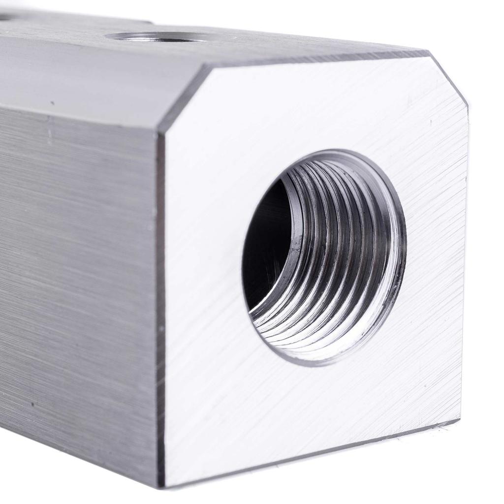 Pneumatic Distribution Strip Aluminum Thread 2X1/2 5X1/4 Inch Installation