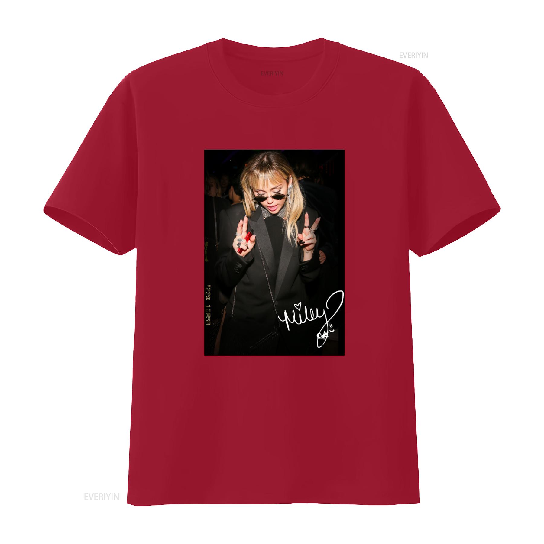 New Rare Miley Cyrus Inspired Black T Shirt for Family World Tour Sizes S 235XL vintage Washed Casual fashion S