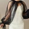 Long Puff Sleeve False Collar Lightweight Detachable Collar Fashion Half Top Blouse Wedding