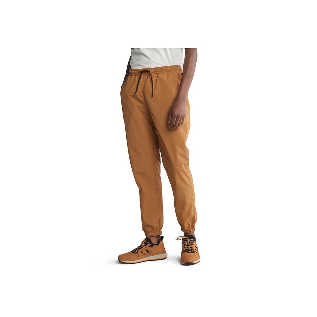 Timberland Casual Solid Color Drawstring Knit Joggers Men Joggers Wheat A26NS-P47