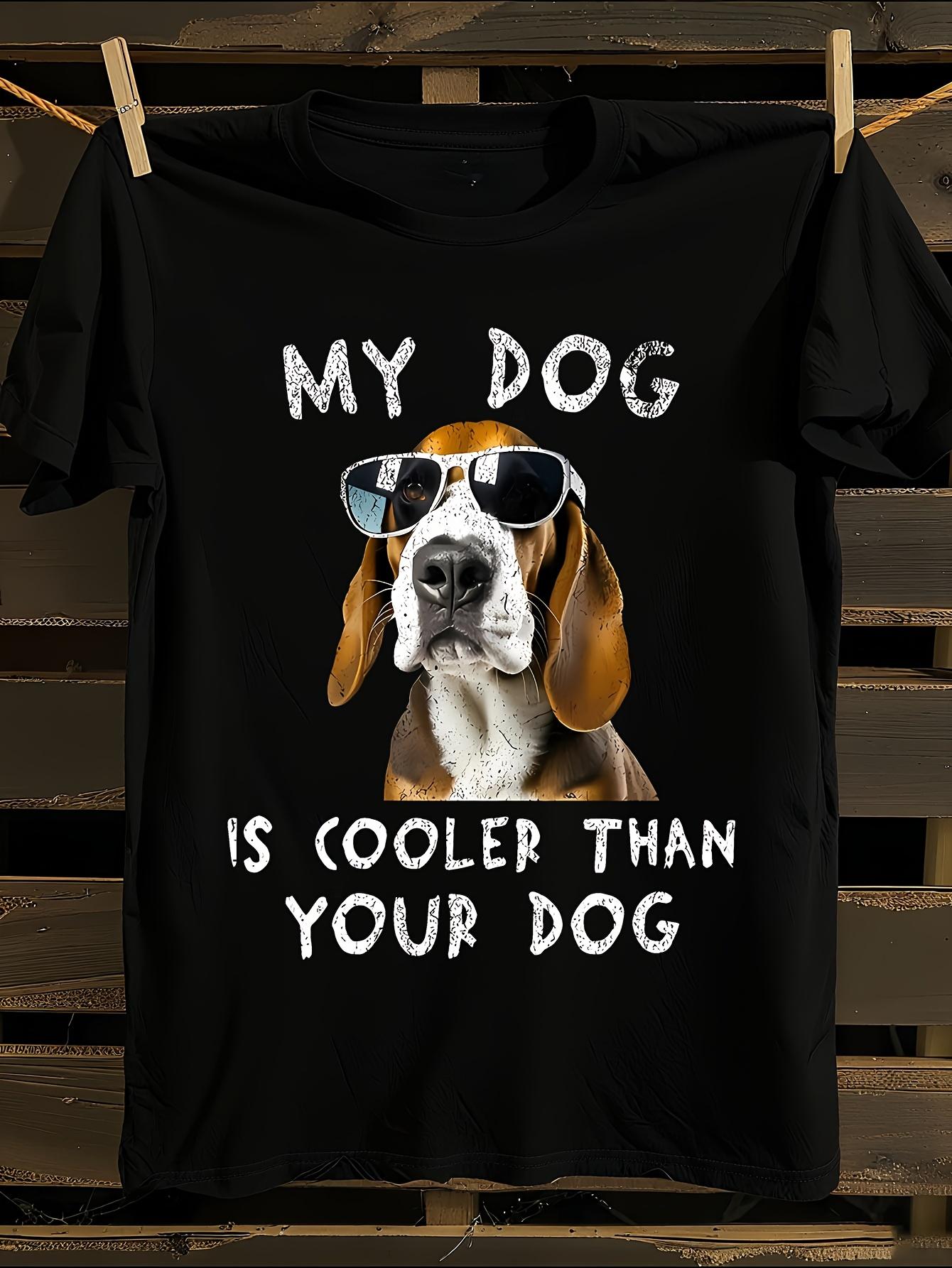 Funny Basset Hound My Dog Is Cooler Than Your Dog T-shirt L