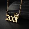 Atoztide Fashion Custom Name Stainless Steel Necklaces Personalized Jewelry Chain Crown Heart Butterfly Necklace for Women Gifts