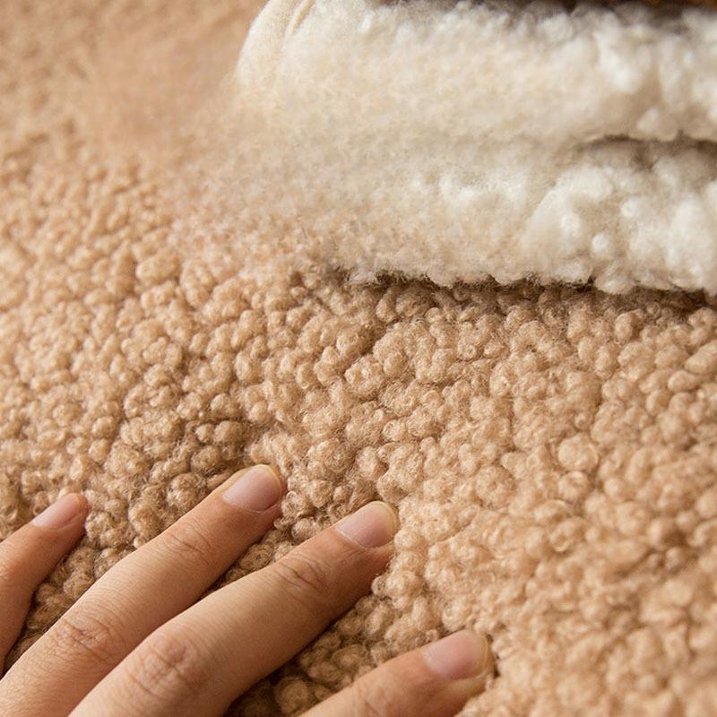 Solid Color Light Luxury Winter Plush Sofa Cushion Nordic Minimalist Anti Slip Seat Cushion Seasonal Universal Thickened Fabric Plush Sofa Cover