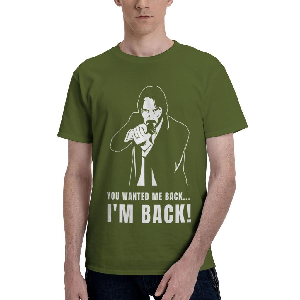 Am Back 100 Cotton Casual Breathable Confortable Vintage Funny TShirt For Men Graphic Tee