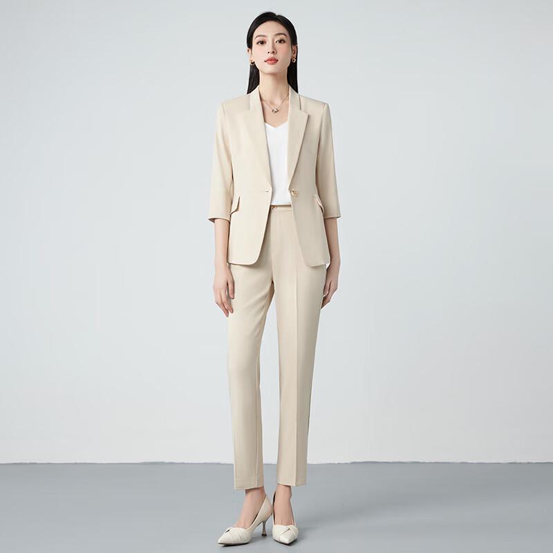 Women s 3/4 Sleeve Business Suit Set S