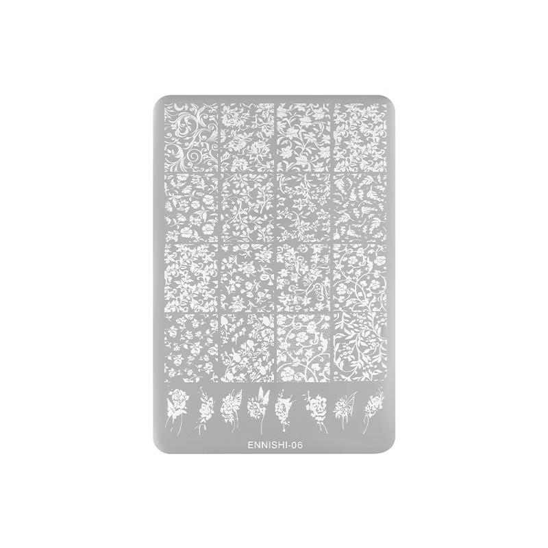Nail Art Stamping Set: Transparent Silicone Stamper with Butterfly and Christmas Patterns