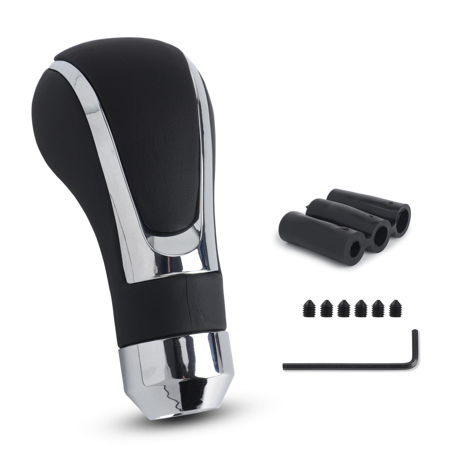 

Automobile Leather Gear Shift Knob Universal M8 M10 M12 Automatic Gear Level Knob Manual Transmission Personality Shift Lever чорний