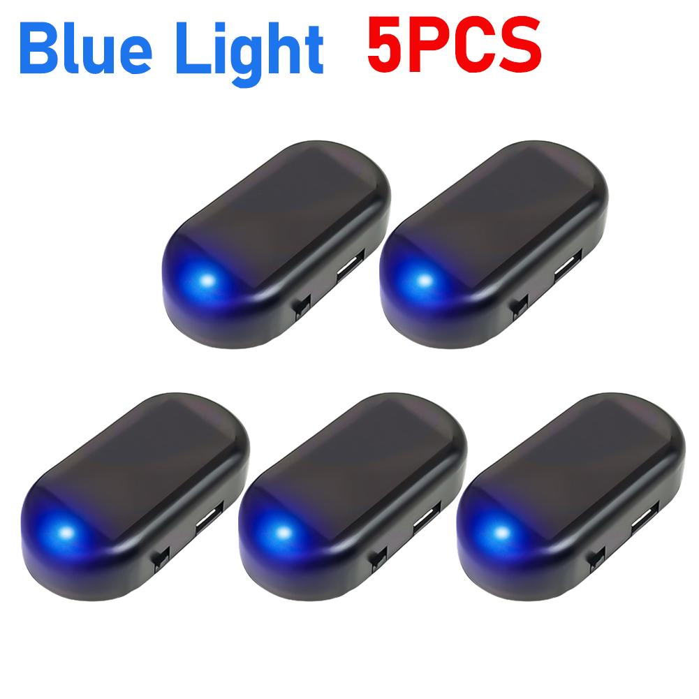 Universal Car Fake Security Light USB Solar Simulated Anti-Theft Warning Light Dummy Alarm Light LED Flashing Imitation Caution Lamp Strobe Light
