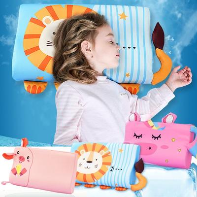 Summer Baby Pillows Toddler Foam Bed Pillows Breathable Slow Rebound Baby Cartoon Neck Nursing Pillow Travel Cushion Bedding