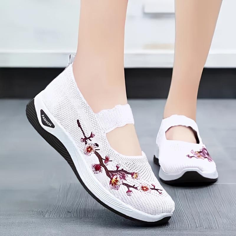 Scarpe Comode in Tessuto con Suola Morbida per Madri di Mezza Età e Anziane