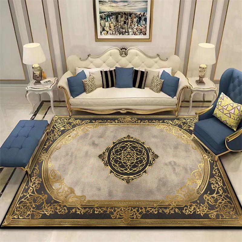 Tapijt in Boheemse stijl Woonkamer Antislip Opvouwbaar Groot Kamerkleed Gemakkelijk Schoonmaken Salontafelmat Machinewasbaar Aanpasbaar