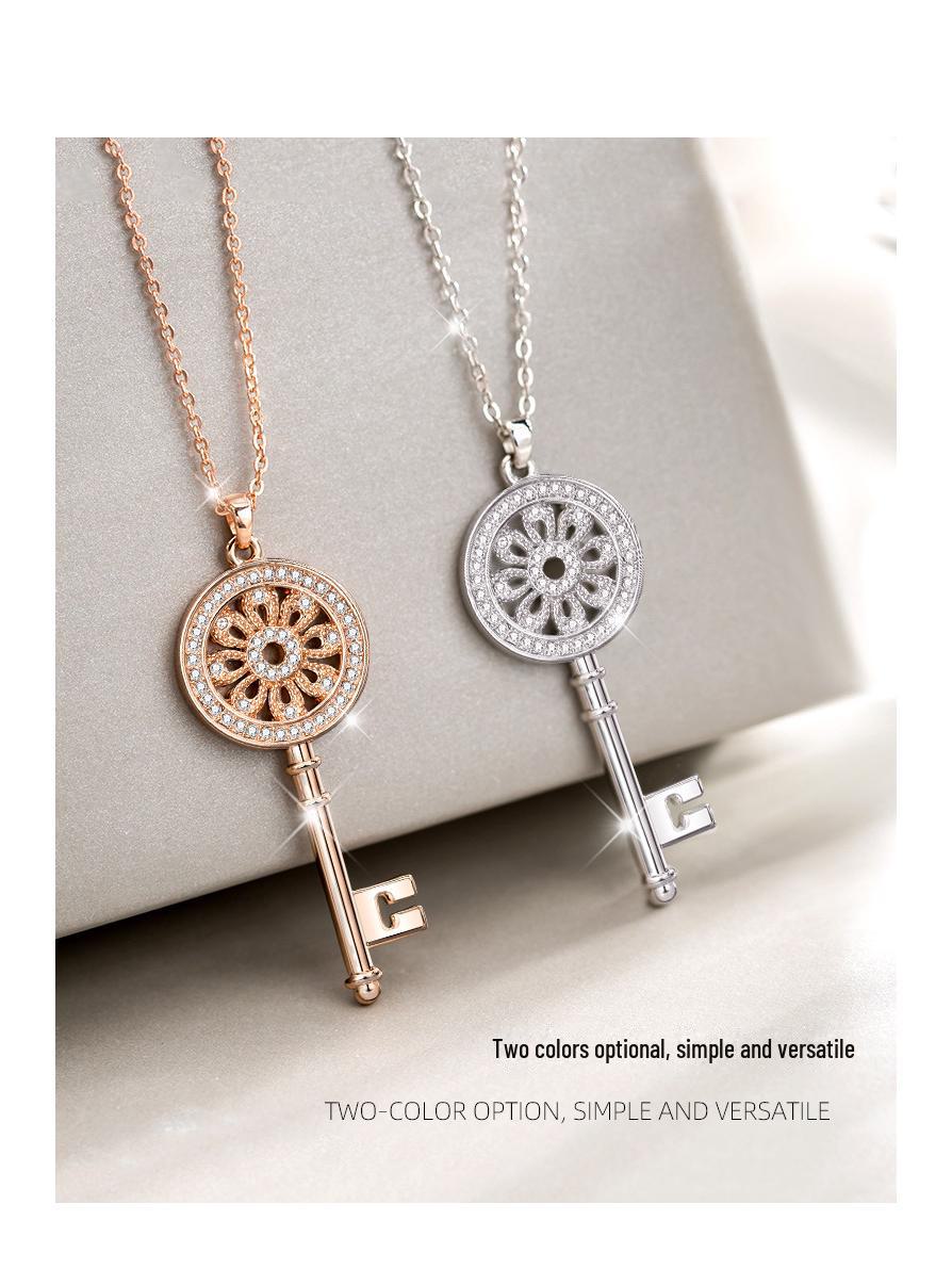 

Ожерелье-ключ и удлиненная цепочка для свитера — элитная подвеска для осени/зимы 2021 г. серебряный/розового золота