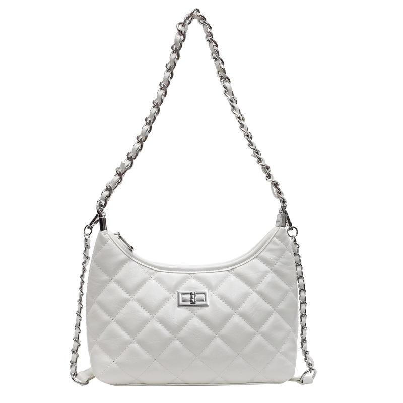Rhombus Chain Bag Women's Spring and Summer  New Fashion Niche Shoulder Messenger Bag High-end Dumpling Bag