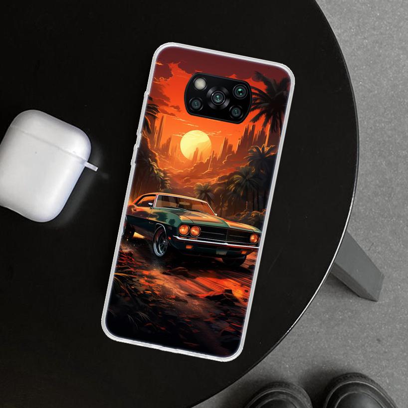 Classic Vintage Old Retro Car Phone Case Cover for Xiaomi Poco X6 X5 X7 Pro F7 Ultra Redmi 15C 15 13C 13 12C 12 10C 10 10A 9C 9A