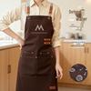 Logo Printed Canvas Waist Apron for Baristas and Caterers