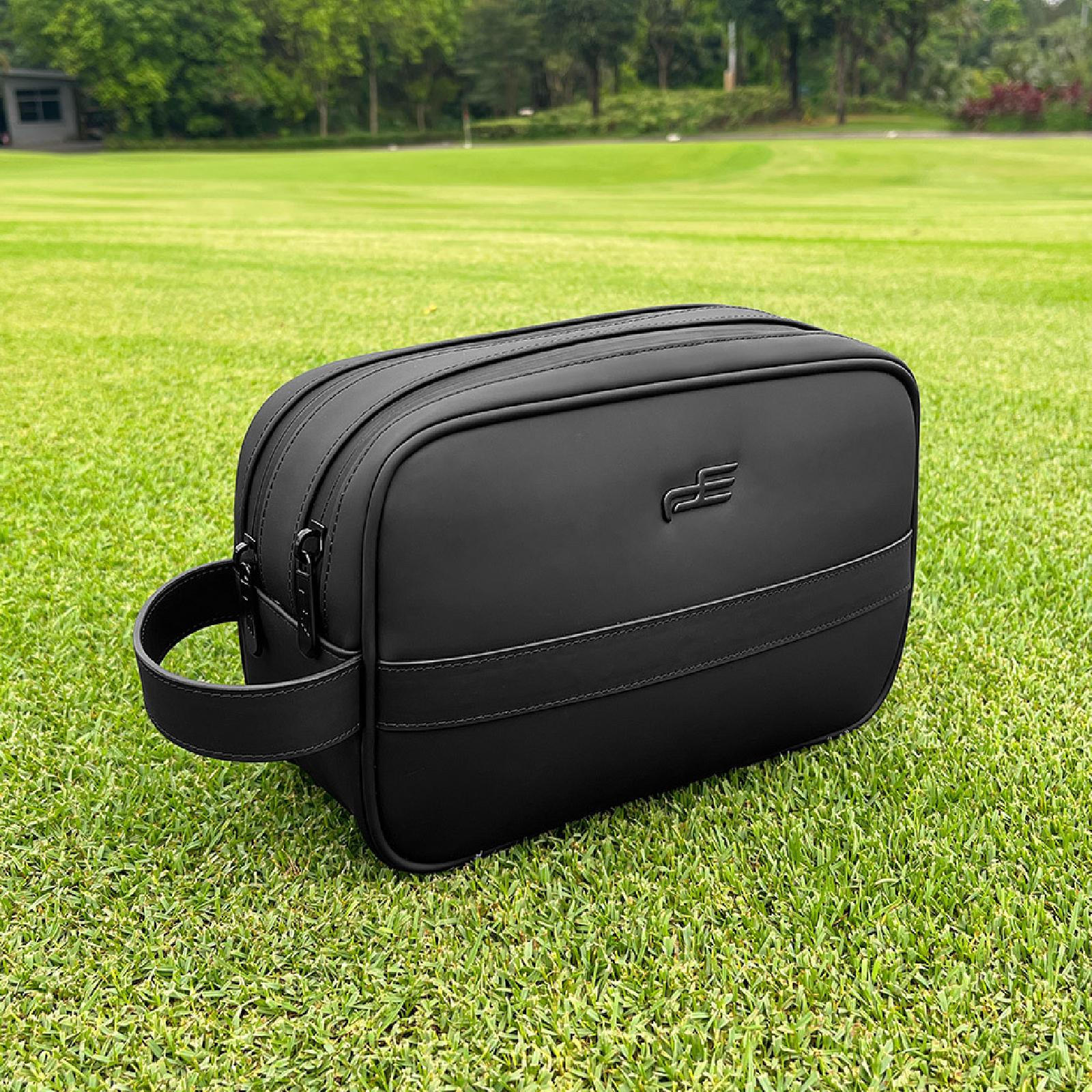 Golf Handbag Carrying Case Carry with Zipper Fashion Organizer Modern Portable Ball Bag Pouch чёрный