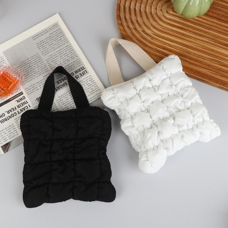 1Pcs Mini Cosmetic Pouch Cloud Waist Pack Lightweight Solid Secure Button Closure With Decorative Coin Purse And Headphone Bag