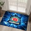 Blackburn Rovers Football Design Crystal Velvet Carpet Cozy Non?Slip Printed Rug For Bedroom Living Room Entrance