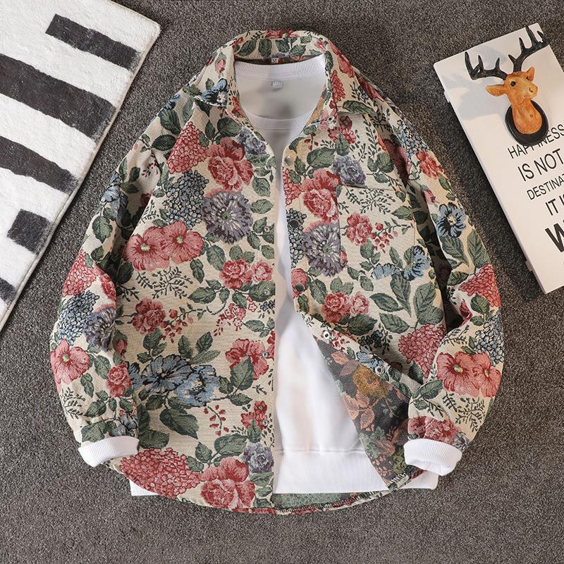 Men's Yarn-Dyed Jacquard Casual Swallowtail Jacket