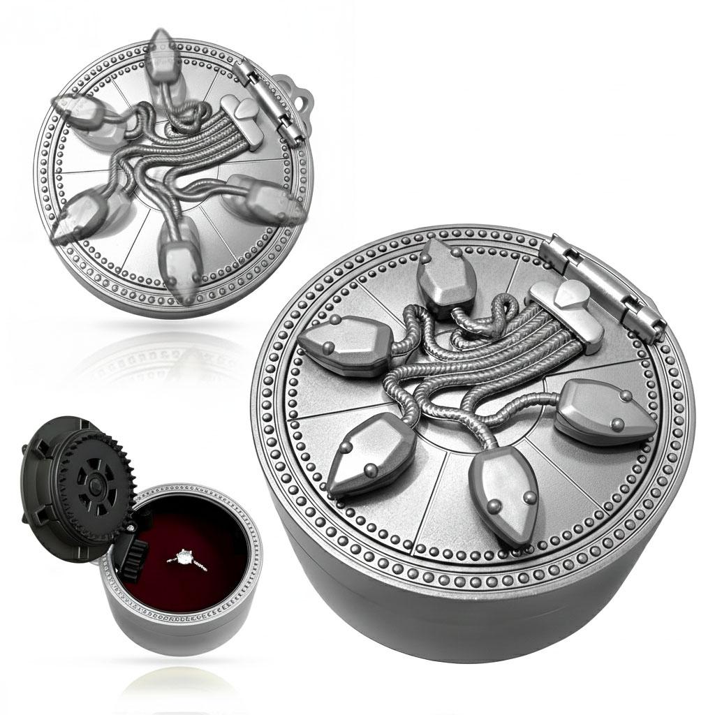 Mechanical Mystery Box Wizarding Academy Snake Door Kinetic Jewelry Case Secret Vault Ancient Serpent Gate Storage Puzzle Box белый