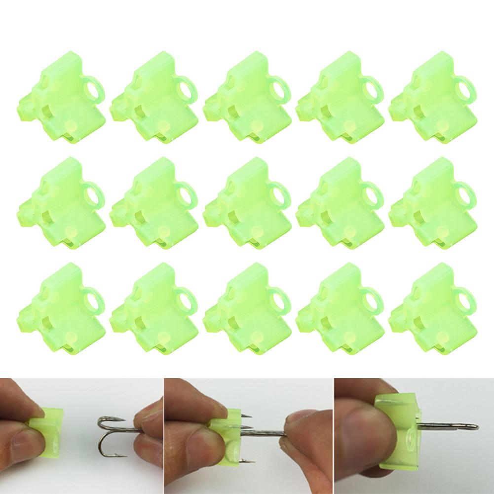 50PCS Treble Hook Protective Casing Polyethylene Safety Cover Fluorescent Green Bonnets